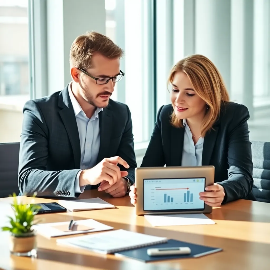 Nederlandse man vergelijkt spaarrekeningen op tablet