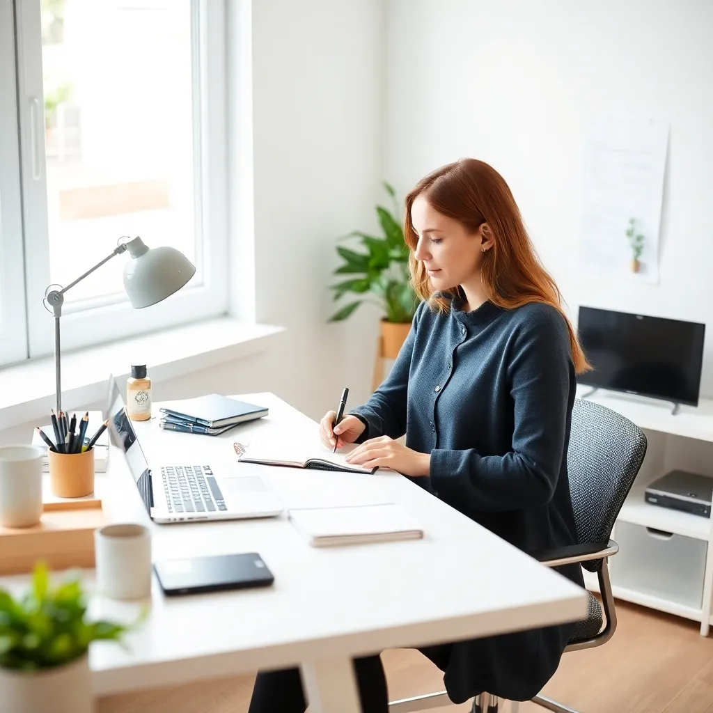 Nederlandse vrouw plant spaarstrategie met digitale tools