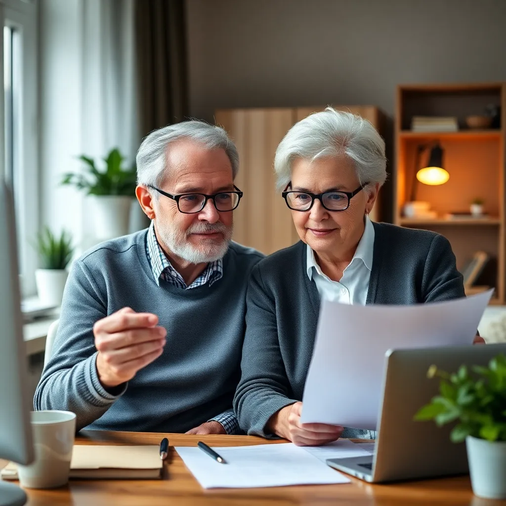 Vrouw beheert gezinsbudget op laptop met budgetapp